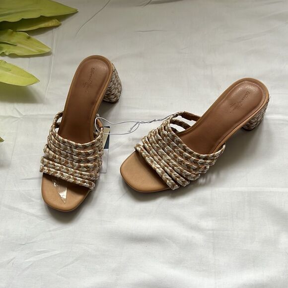 𝅺⭐️nwt Universal Threads Rachel Woven Block Heel Slide Sandals⭐️ - Picture 4 of 8